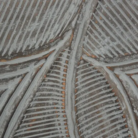 Set of 2 Grey Wood Modern Abstract Wall Decor, 16" x 48" {4}