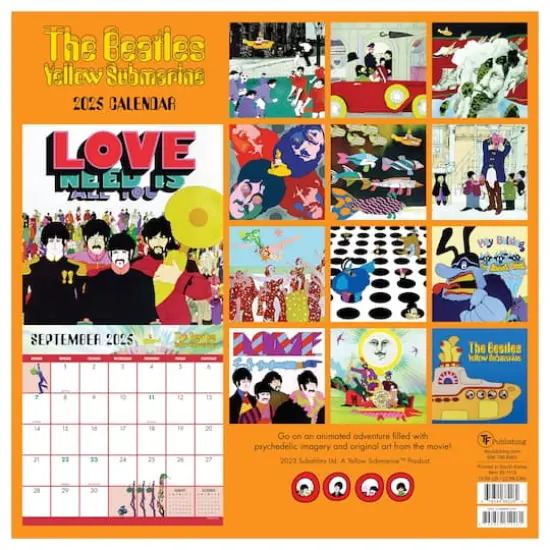 TF Publishing 2025 The Beatles: Yellow Submarine Wall Calendar {3}