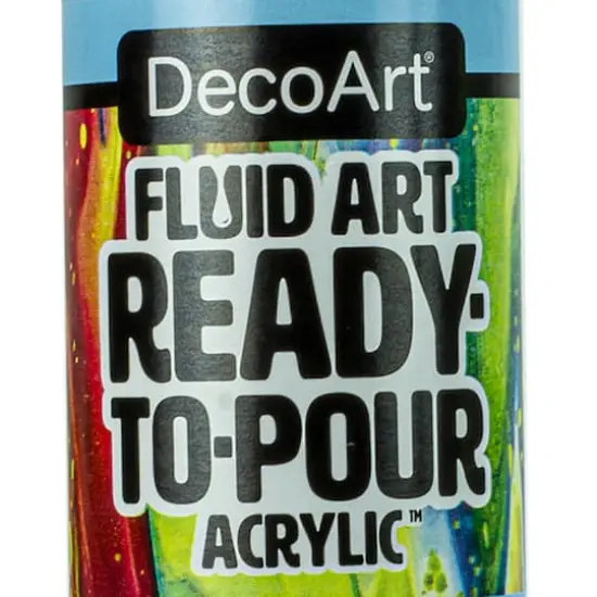 DecoArt&reg; Fluid Art Ready-to-Pour Acrylic&trade; Paint, 8oz. Sky Blue {10}