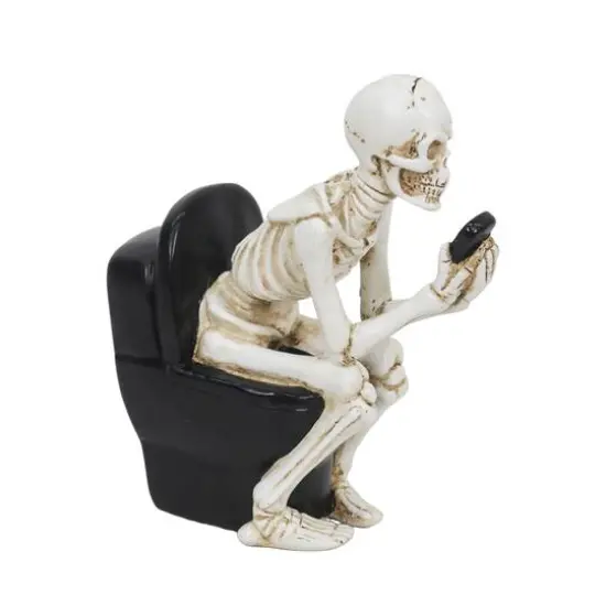 6.5" Skeleton with Toilet Tabletop D&eacute;cor by Ashland&reg; {3}