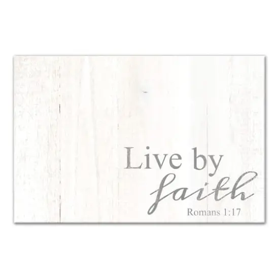 Live By Faith 12" x 18" Canvas Wall Art {1}