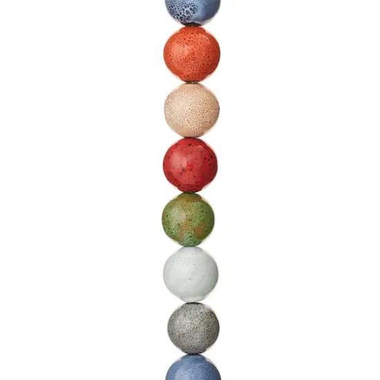 Multicolor Ceramic Round Beads, 16mm by Bead Landing&trade; {1}