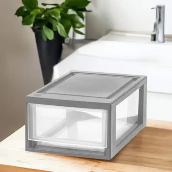 Iris&reg; Gray Small Stacking Drawer, 5 Pack {1}