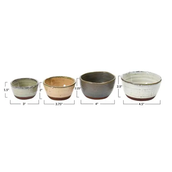 Hello Honey&reg; Stoneware Bowls with Reactive Glaze Finish, 4ct. {6}