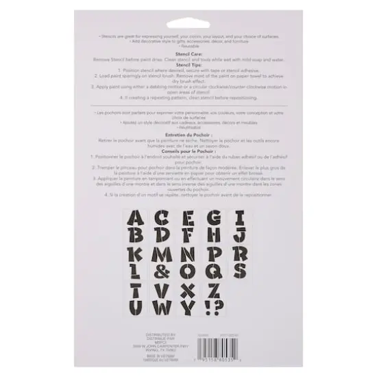 4.5" Comic Serif Alphabet Stencils by Craft Smart&reg; {5}