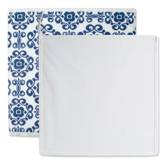 DII® 11" Nonwoven Polyester Scroll Storage Cubes, 2ct. Nautical Blue {6}