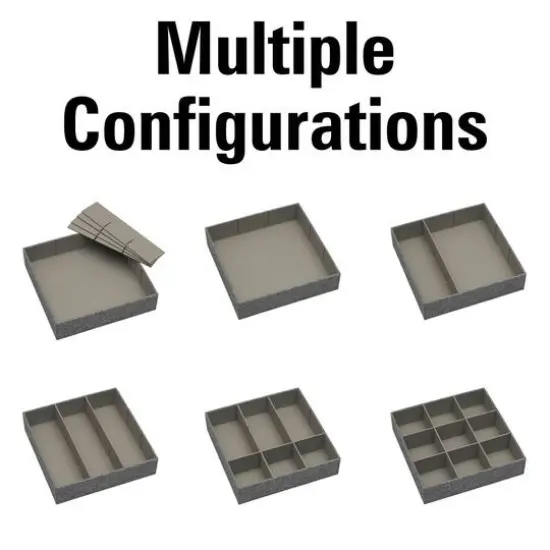 Household Essentials 3 Piece Drawer Organizers Starter Set Silver {6}