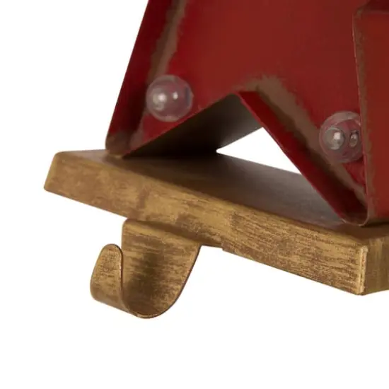 Glitzhome&reg; 7.5" Marquee LED Star Stocking Holder {7}