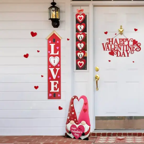 Glitzhome&reg; 42" Valentine's Wooden "LOVE" House-shaped Porch D&eacute;cor {4}