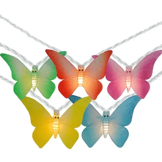 10ct. Summer Butterfly Outdoor Patio String Lights {1}