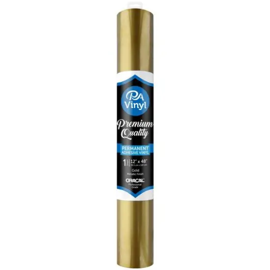 PA Vinyl Oracal&reg; Metallic Permanent Adhesive Vinyl Gold {1}