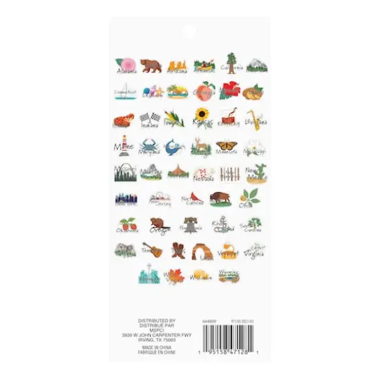 50 States Vinyl Stickers by Recollections&trade; {5}