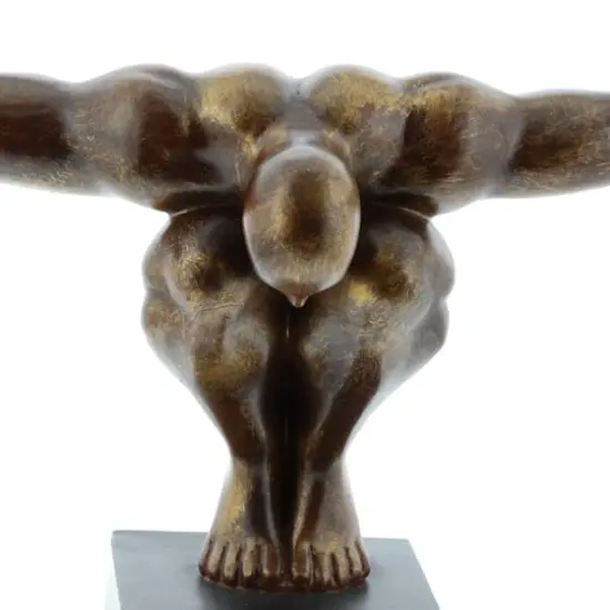 20" Bronze Human Figure Decor Sculpture {5}