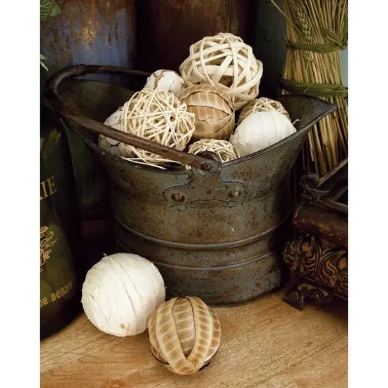 Silver Metal Rustic Planter Set {10}