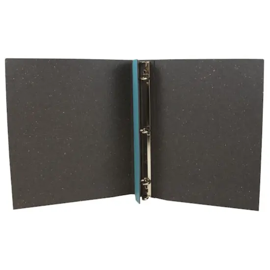 JAM Paper 0.75" Italian Leather 3-Ring Binder Turquoise {5}