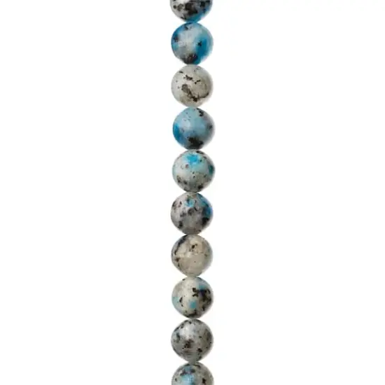Blue & White K2 Stone Round Beads by Bead Landing&reg;, 8mm {1}