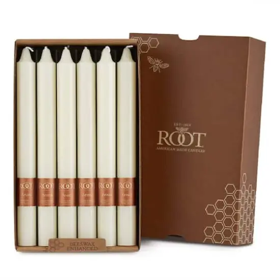 Root Candles Arista&trade; 9" Smooth Dinner Candles, 12ct. Ivory {1}
