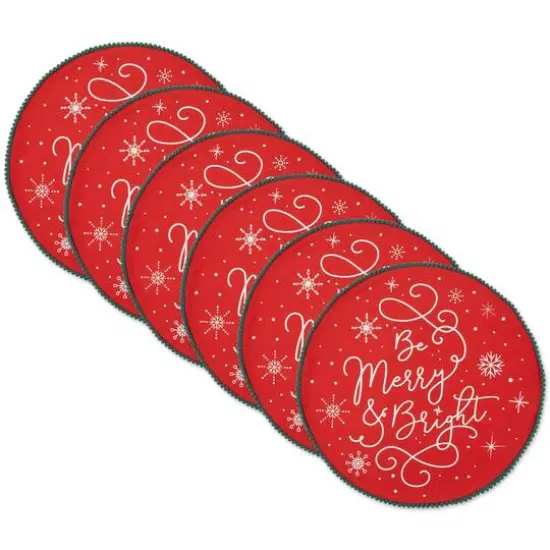 DII&reg; Be Merry & Bright Embellished Placemats, 6ct. {1}