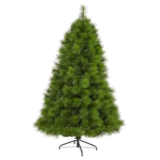 6ft. Pre-Lit Green Scotch Pine Artificial Christmas Tree with Clear LED Lights {1}