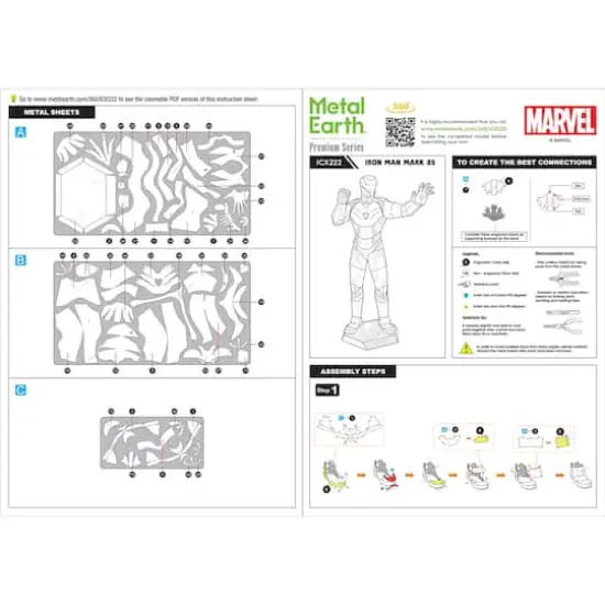 Metal Earth&reg; Premium Series Iron Man Mark LXXXV Steel Model Kit {13}