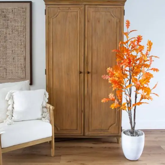 5ft. Artificial Autumn Oak Tree {8}