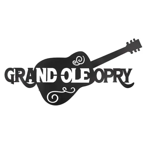 American Art Decor Grand Ole Opry laser Cut Guitar Metal Sign Featuring Back Lit LED - 36" x 17.6" {7}
