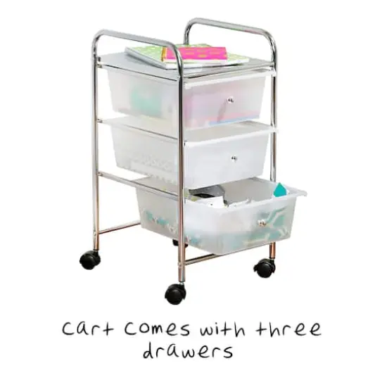 Honey Can Do 3 Drawer Plastic Storage Cart {5}