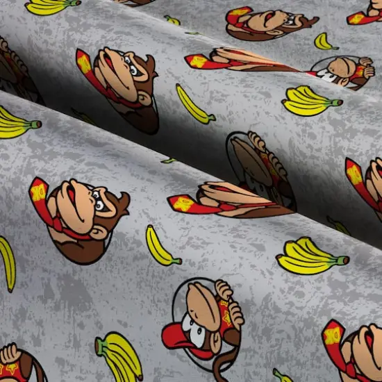 Nintendo Donkey Kong Diddy Badges Cotton Fabric {4}