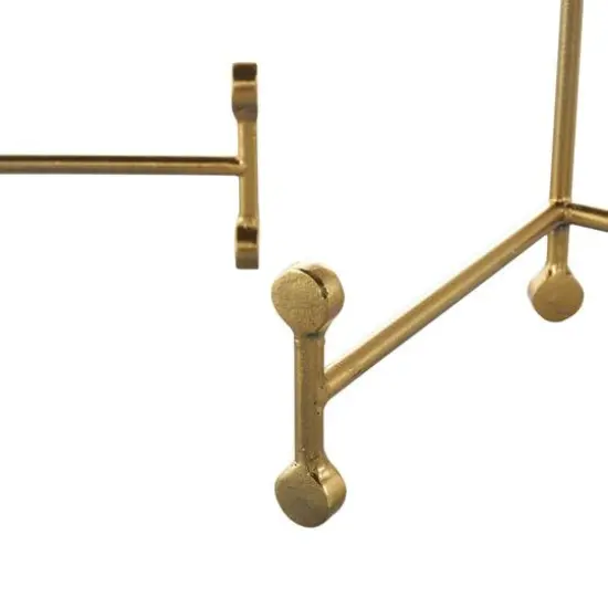 Gold Metal Fixed Easel with Ball Accent Set {9}