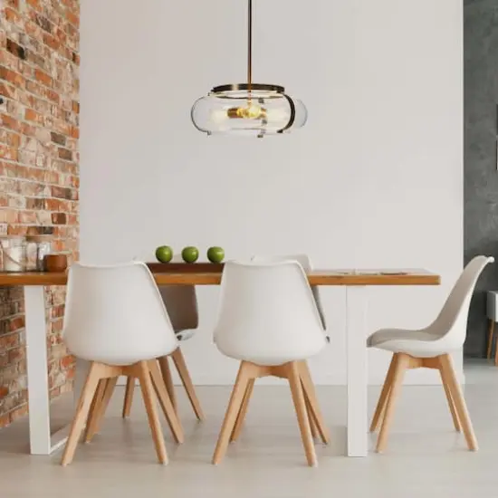 Hello Honey® Robert Stevenson Lighting Alston Brushed Bronze Glass & Metal Ceiling Light {3}