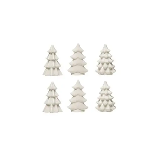 Hello Honey&reg; 3" White Stoneware Trees Set {4}