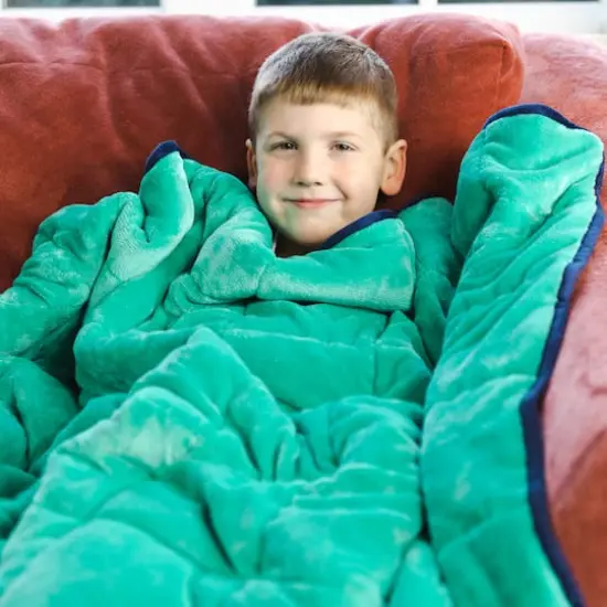 Bouncyband&reg; 56" x 36" Soft Fleece Weighted 7lb. Small Sensory Blanket for Kids {5}