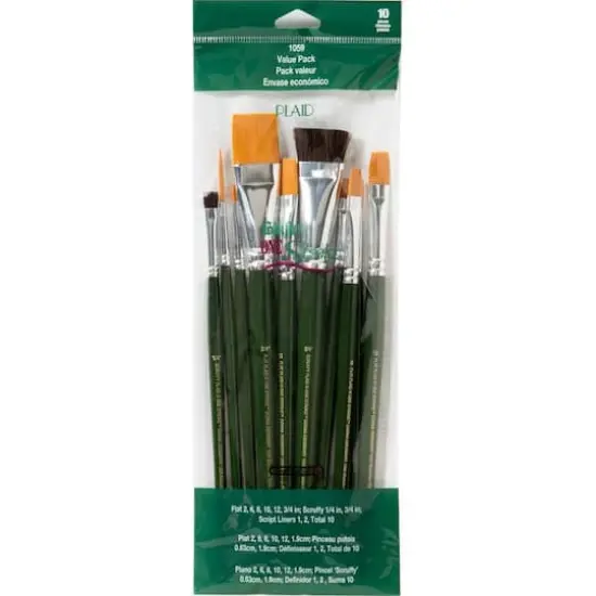 Plaid&reg; One Stroke Brush Set, 10ct. {1}