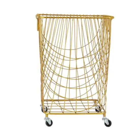 Gold Iron Glam Storage Cart, 24" x 16" x 17" {6}