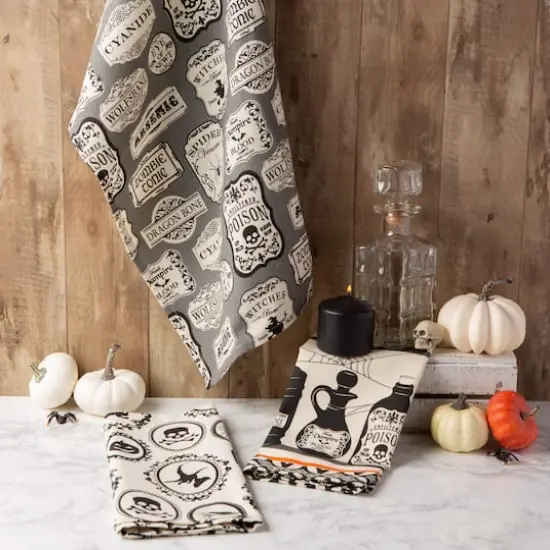 DII&reg; Mixed Hocus Pocus Printed Dishtowels, 3ct. {3}