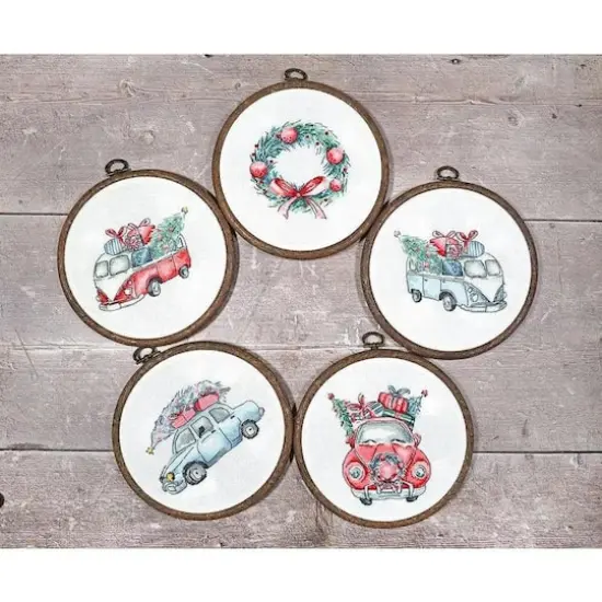 Letistitch Christmas Retro Cars Kit Counted Cross Stitch Kit {3}