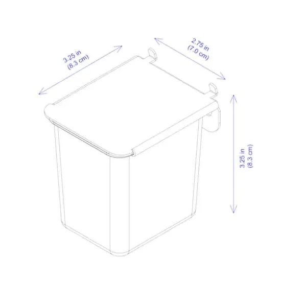 Pegboard Storage Bins with Black Lids, 3ct. by Simply Tidy™ {5}