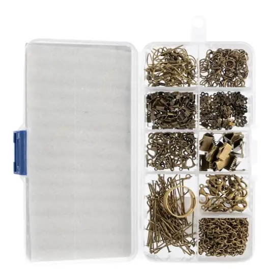 John Bead 9 Slot Rectangle Antique Copper Findings Jewelry Making Kit, 461ct. {3}