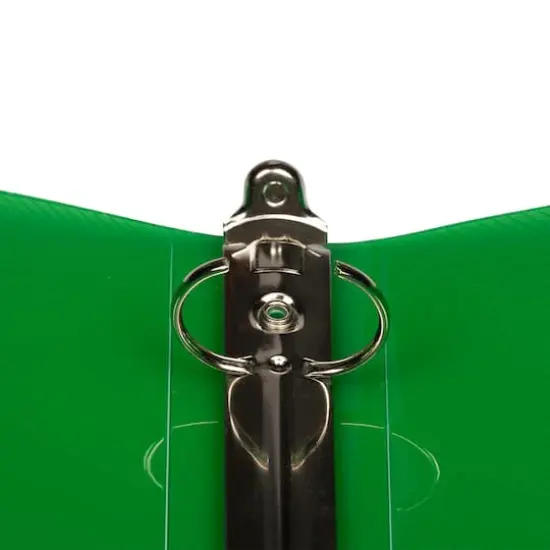 JAM Paper Glass Twill Plastic 3-Ring Binder Green {5}