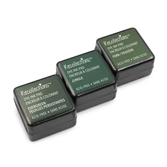 Dye Ink Pad Set by Recollections&trade; Evergreen/Jungle/Fern {3}