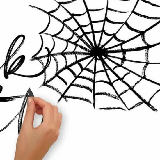 RoomMates Halloween Trick or Treat Spider Web Peel & Stick Decals {6}