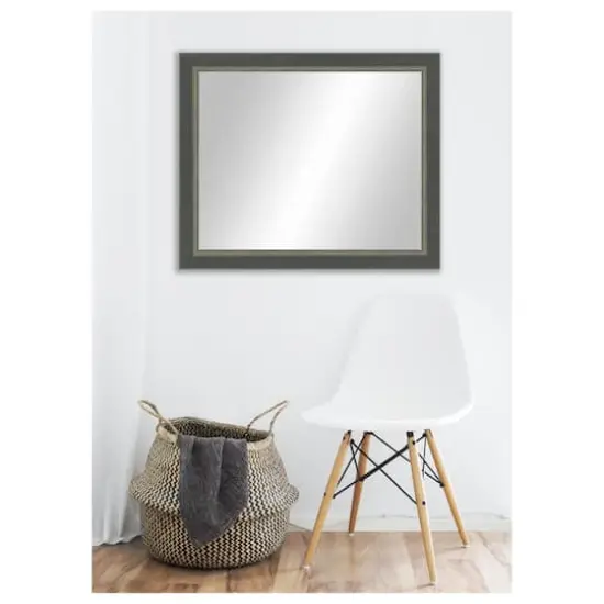 Timeless Frames&reg; Dara Black & Silver 24" x 30" Framed Mirror {4}