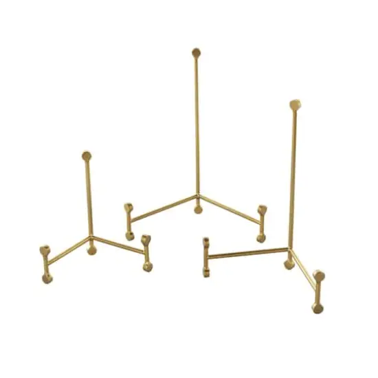 Gold Metal Fixed Easel with Ball Accent Set {5}