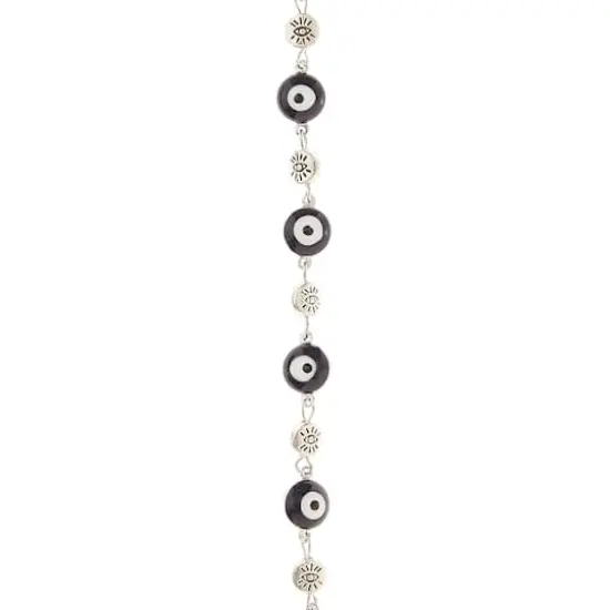 Rhodium Antique Metal Evil Eye Beads by Bead Landing&trade; {1}