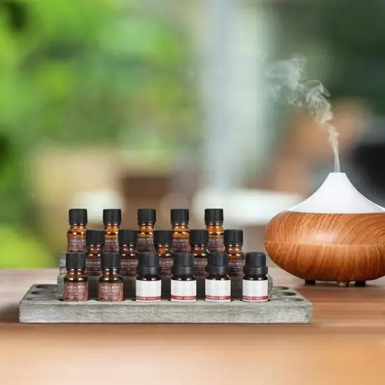 NEX&trade; 4-Tier Whitewash Essential Oils Storage Rack for 3mL to 20mL Bottles {7}