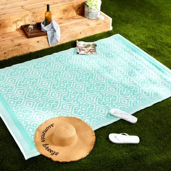 DII&reg; Aqua Moroccan Rug, 4ft. x 6ft. {5}