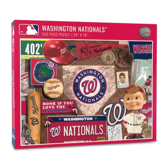 MLB Baseball Retro Series 500 Piece Puzzle Washington Nationals {1}