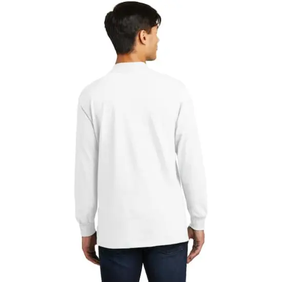 Port & Company Essential Mock Turtleneck White {6}