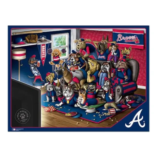 MLB Purebred Fans A Real Nailbiter 500 Piece Puzzle Atlanta Braves {5}