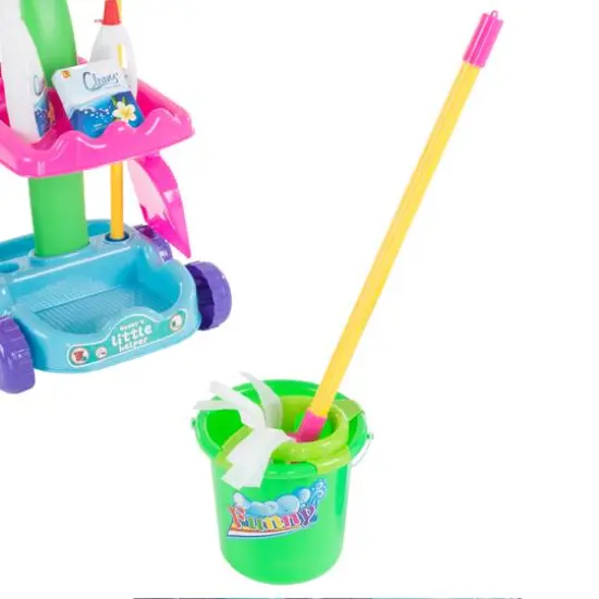 Toy Time Play Housekeeping & Janitor Cart Toy Cleaning Set {5}